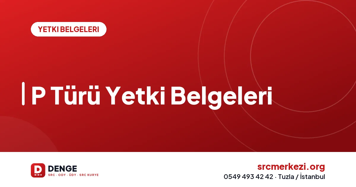 P Türü Yetki Belgeleri