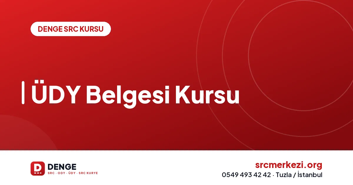 ÜDY Belgesi Kursu